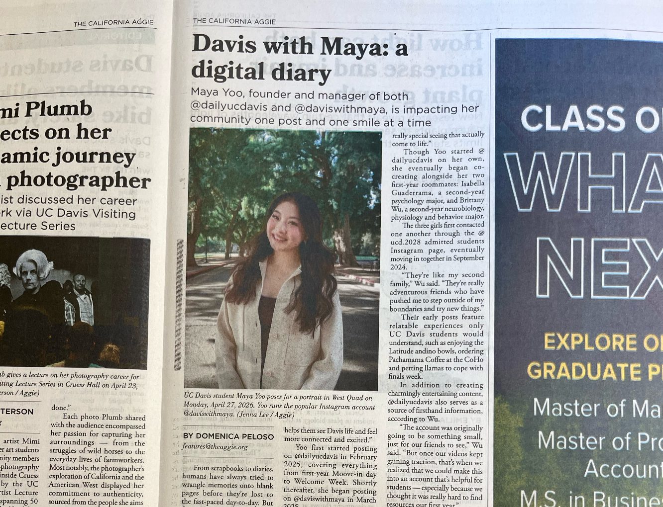 The California Aggie print feature